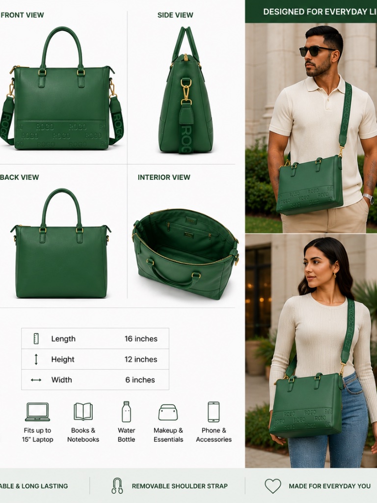Green Rogo Tote Bag